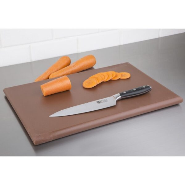 Hygiplas Extra Thick High Density Chopping Board Brown - 450x300x25mm - Image 4