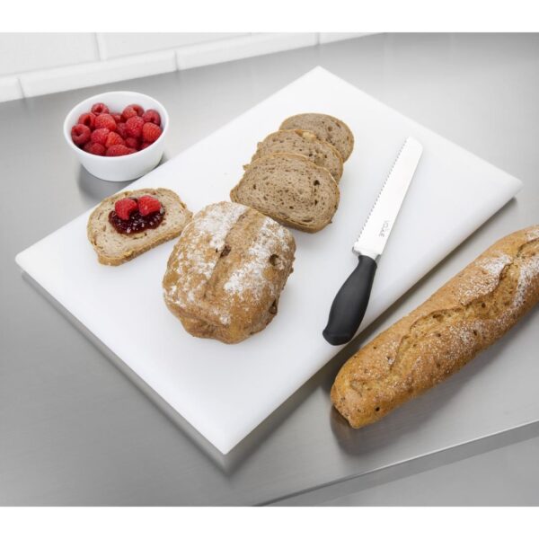 Hygiplas Extra Thick High Density Chopping Board White - 450x300x25mm - Image 4
