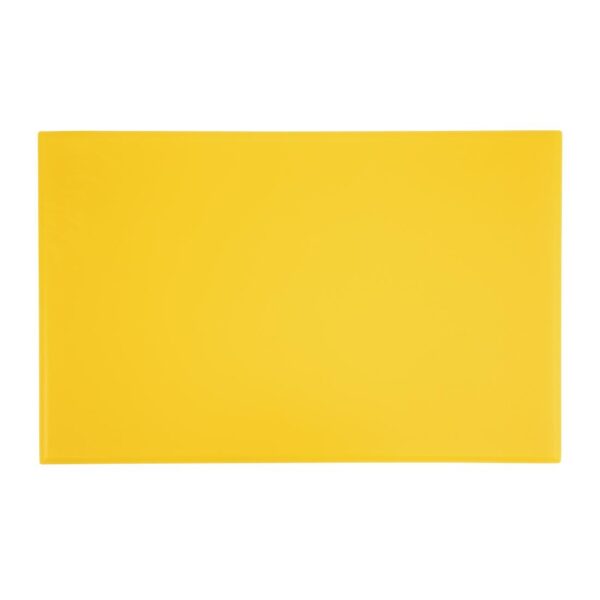 Hygiplas Extra Thick High Density Chopping Board Yellow - 450x300x25mm - Image 4
