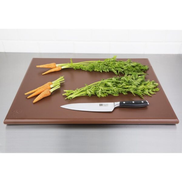 Hygiplas Extra Thick High Density Chopping Board Brown - 600x450x25mm - Image 2