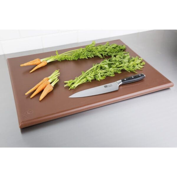 Hygiplas Extra Thick High Density Chopping Board Brown - 600x450x25mm - Image 3