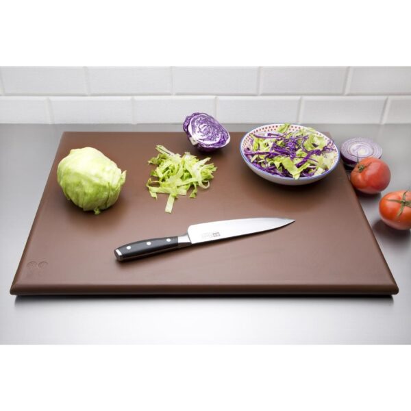 Hygiplas Extra Thick High Density Chopping Board Brown - 600x450x25mm - Image 7