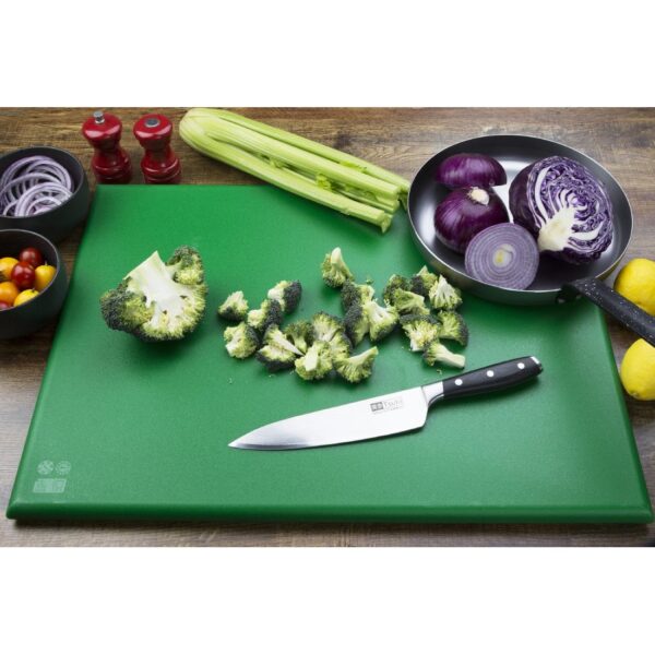 Hygiplas Extra Thick High Density Chopping Board Green - 600x450x25mm - Image 5