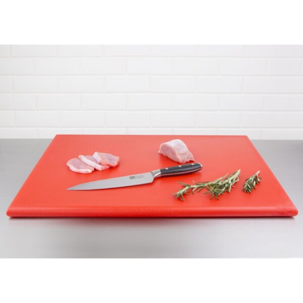 Hygiplas Extra Thick High Density Chopping Board Red - 600x450x25mm - Image 4
