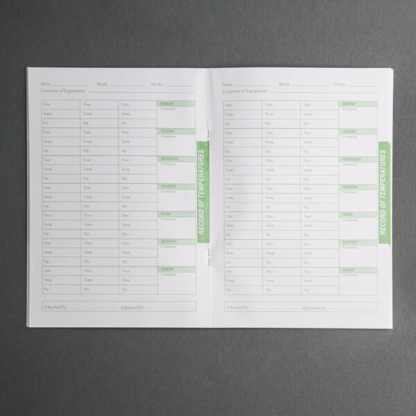 Hygiplas Temperature Log Book - Image 2