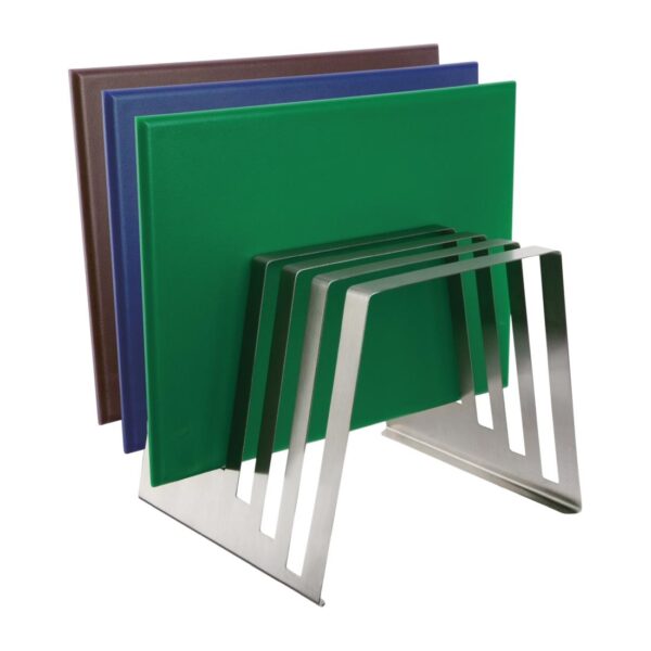 Hygiplas Stainless Steel Tiered Chopping Board Rack - 6x15mm - Image 3