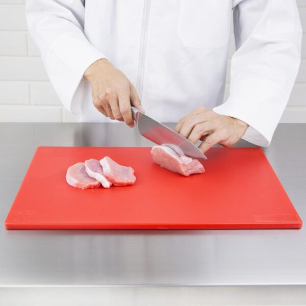 Hygiplas Low Density Chopping Board Red - 450x300x10mm - Image 5