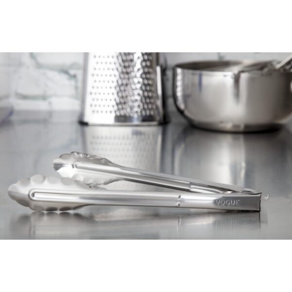 Vogue Catering Tongs St/St - 240mm 9 1/2" - Image 6