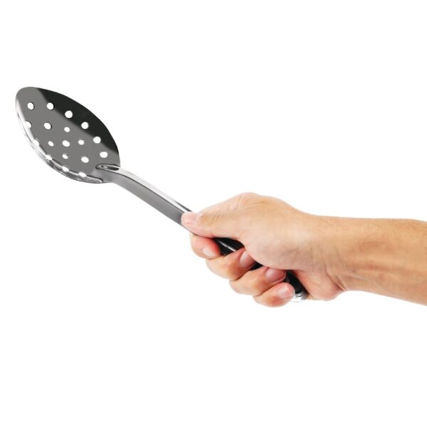 Vogue Serving Spoon Perforated St/St - 280mm 11" - Image 4