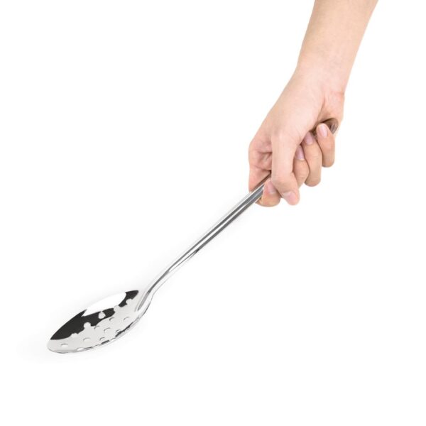 Vogue Serving Spoon Perforated St/St - 328mm 13" - Image 3