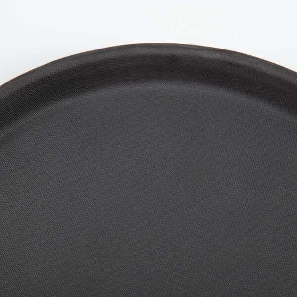 EDLP - Olympia Kristallon Round Tray Black Anti-Slip Fibreglass - 280mm 11" - Image 7