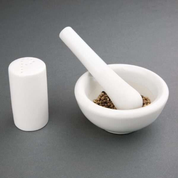 Vogue Porcelain Pestle & Mortar - 115mm 4 1/2" - Image 4