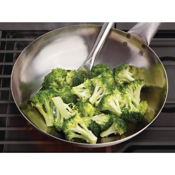 Vogue Wok Flat Base - 254mm 10" - Image 4