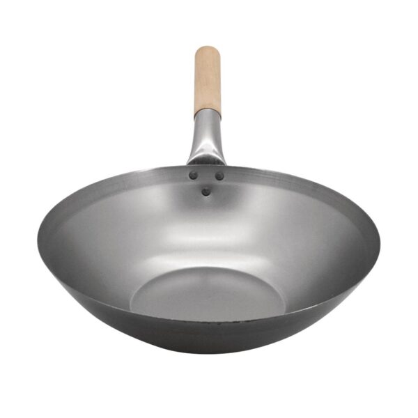 Vogue Wok Flat Base - 330mm 13" - Image 2
