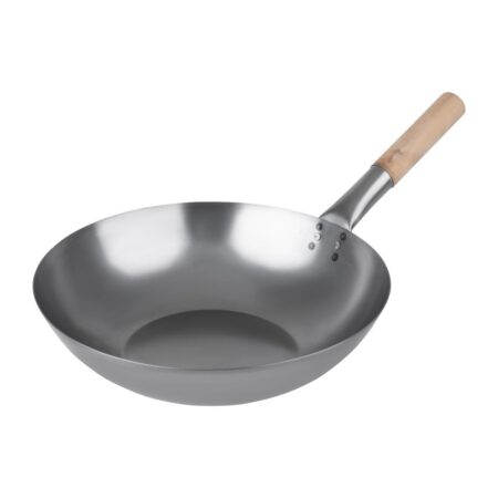 Vogue Wok Flat Base - 350mm 13 3/4"