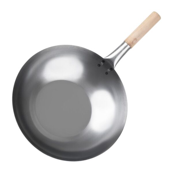 Vogue Wok Flat Base - 350mm 13 3/4" - Image 3