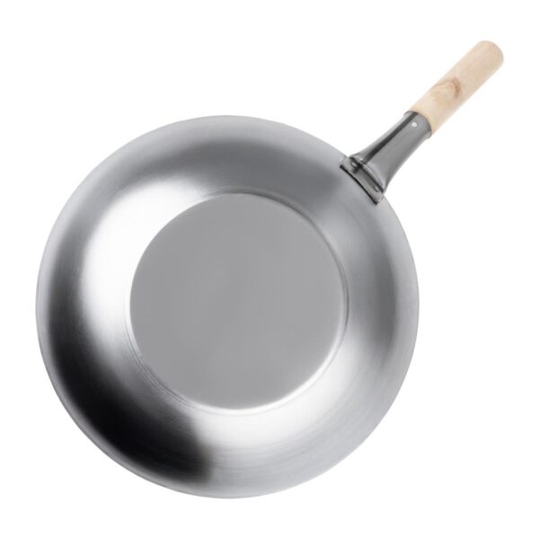 Vogue Wok Flat Base - 350mm 13 3/4" - Image 4