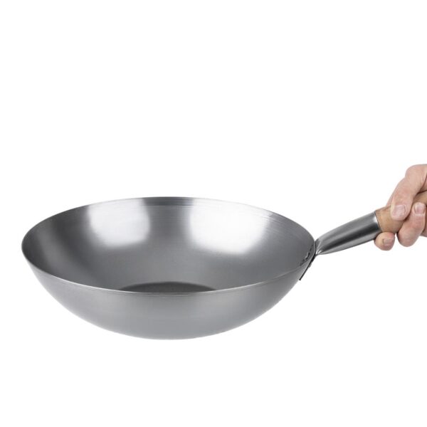 Vogue Wok Flat Base - 350mm 13 3/4" - Image 6