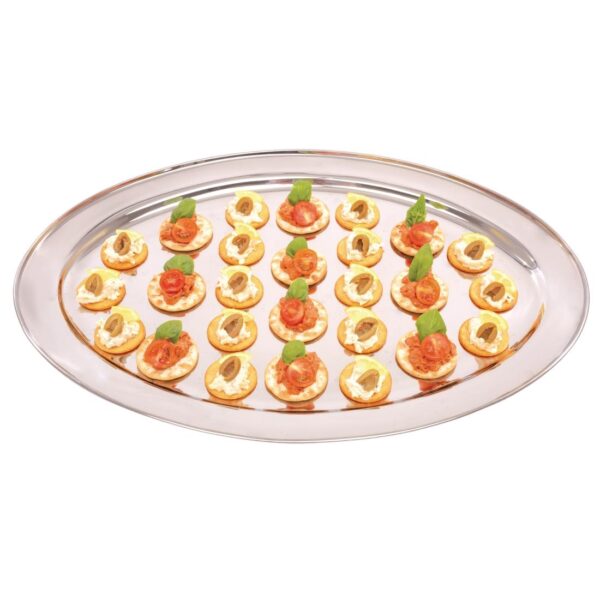 Oval Serving Tray St/St - 660mm 26" - Image 5