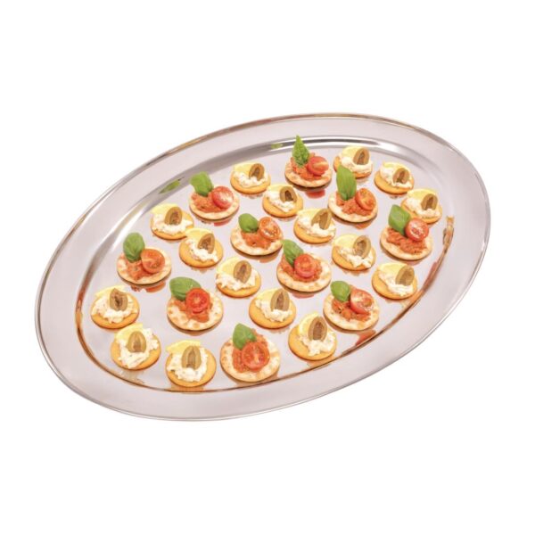 Oval Serving Tray St/St - 660mm 26" - Image 6