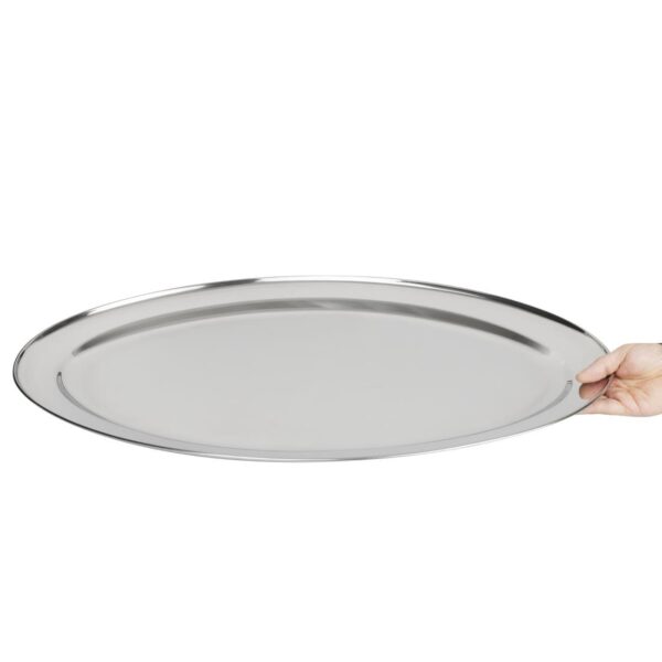 Oval Serving Tray St/St - 660mm 26" - Image 7