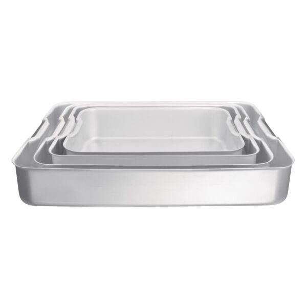 Vogue Deep Roasting Pan Aluminium - 420x305x100mm 16 1/2x12x4" - Image 5