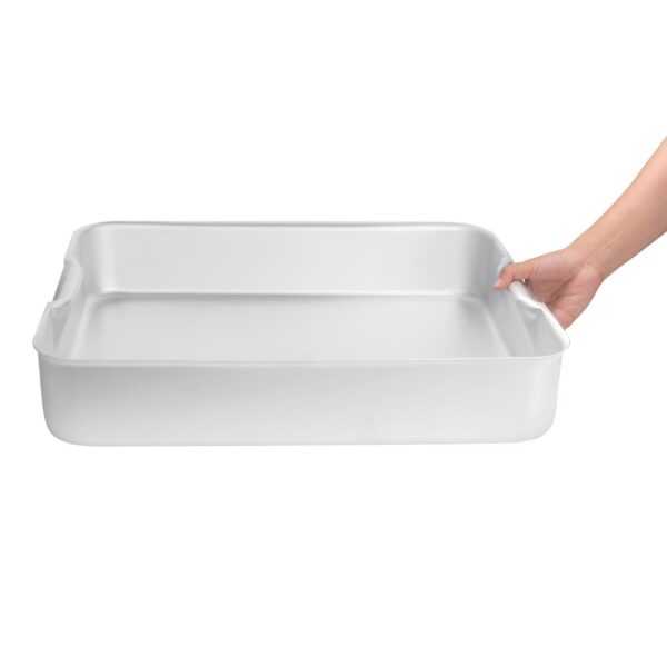 Vogue Deep Roasting Pan Aluminium - 520x420x100mm 20 1/2x16 1/2x4" - Image 4
