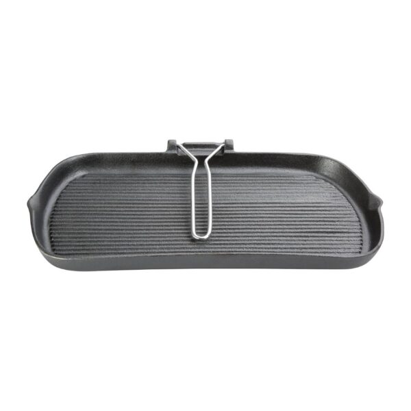 Vogue Grill Pan Cast Iron - 380x225x37mm 15x8 3/4x1 1/2" - Image 2