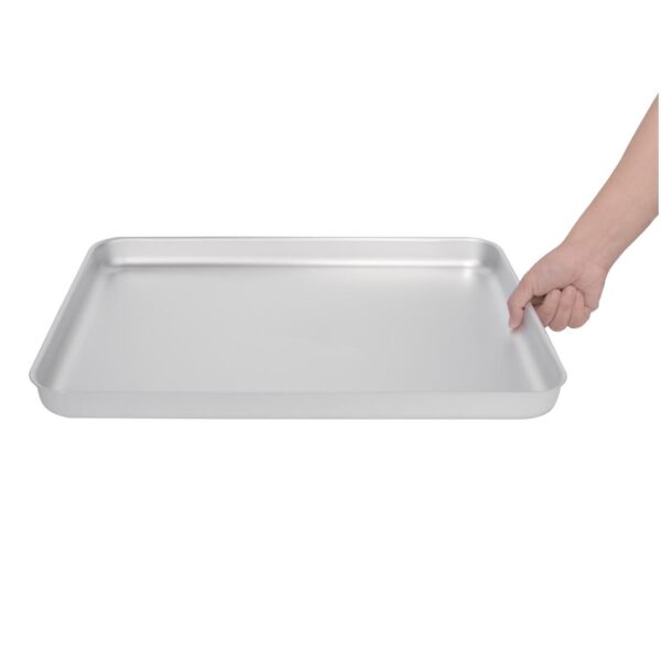 Vogue Bakewell Pan Aluminium - 470x355x40mm 18 1/2x14x1/2" - Image 4