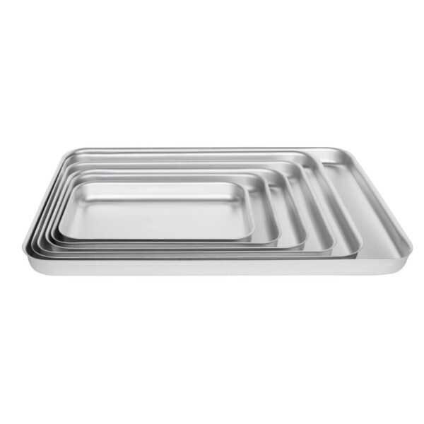 Vogue Bakewell Pan Aluminium - 520x420x40mm 20 1/2x16 1/2x1 1/2" - Image 5