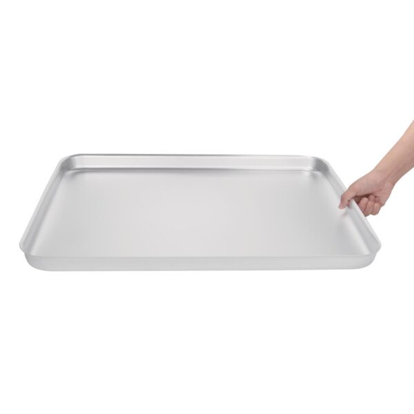 Vogue Bakewell Pan Aluminium- 610x455x40mm 24x18x1 1/2" - Image 6