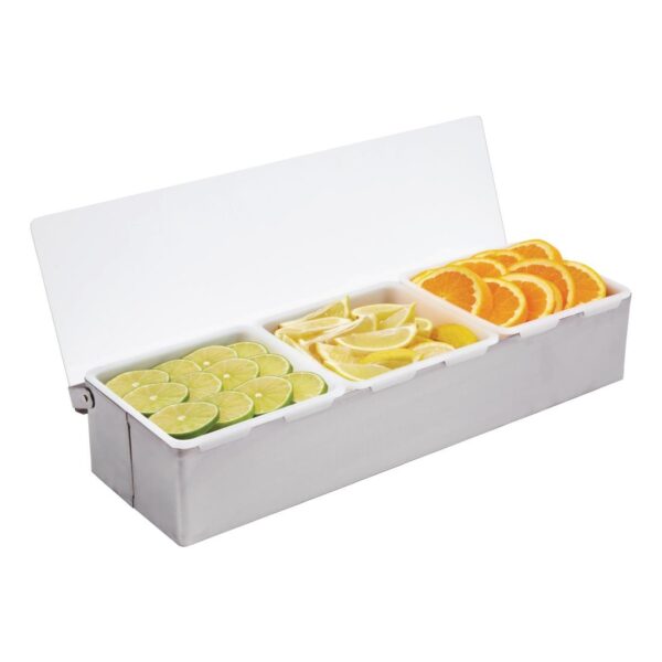 Olympia Condiment Box St/St 3x2pint - Image 2