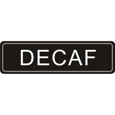 Olympia Airpot Decaf Label