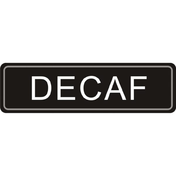 Olympia Airpot Decaf Label