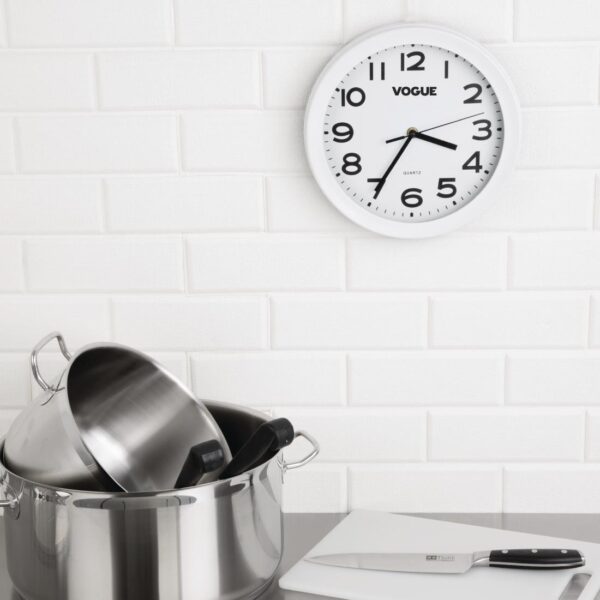 Vogue Kitchen Wall Clock - 250mm 10" - Image 7