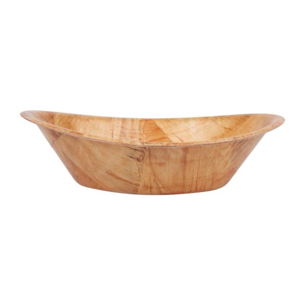 Olympia Oval Woven Wooden Bowl - 228x175mm - Image 2