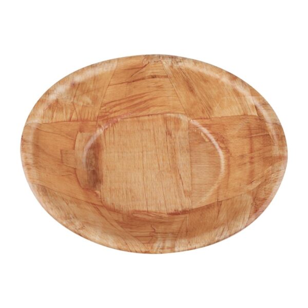 Olympia Oval Woven Wooden Bowl - 228x175mm - Image 4