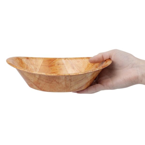 Olympia Oval Woven Wooden Bowl - 228x175mm - Image 6