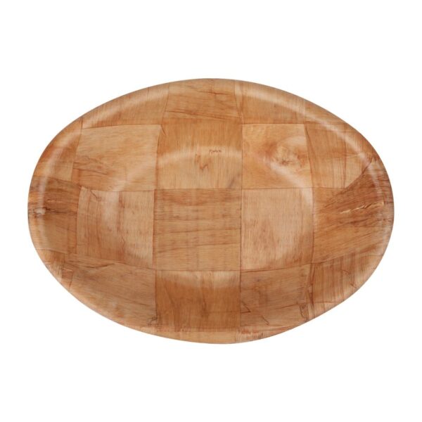 Olympia Oval Woven Wooden Bowl - 305x228mm - Image 6