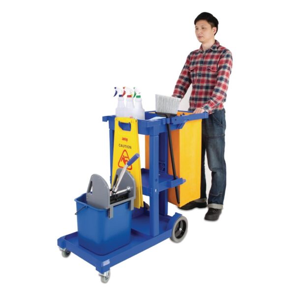 Cleaning Trolley Blue - Image 6