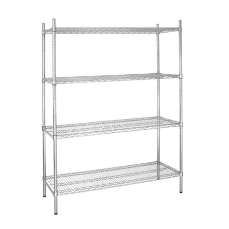 Vogue Flat Pack 4 Shelf Unit - 1525x460x1840mm
