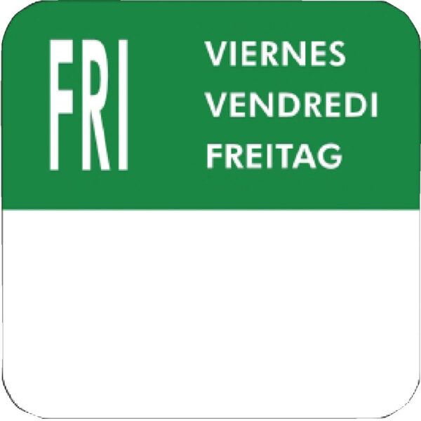 Vogue Set of Day of the Week Colour Coded Food Labels - Image 7