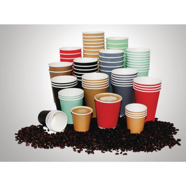 Fiesta Recyclable Hot Cup Single Wall Red 8oz (Box 1000) - Image 6