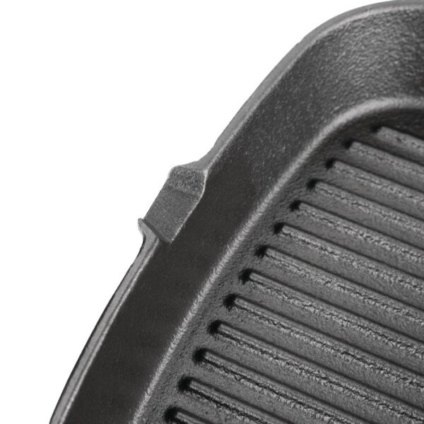 Vogue Ribbed Skillet Square - 240mm 9 1/2" - Image 2