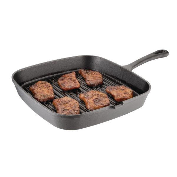 Vogue Ribbed Skillet Square - 240mm 9 1/2" - Image 5