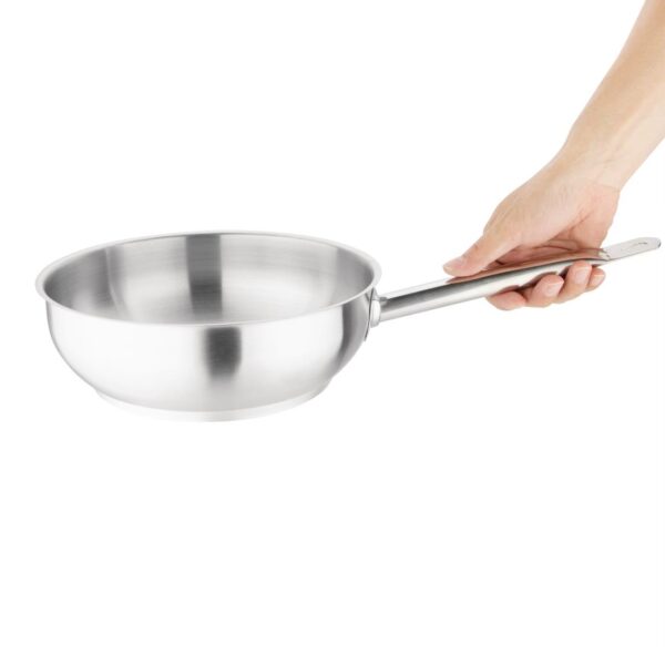 Vogue Flared Saute Pan St/St - 240mm 3Ltr 103fl oz - Image 2