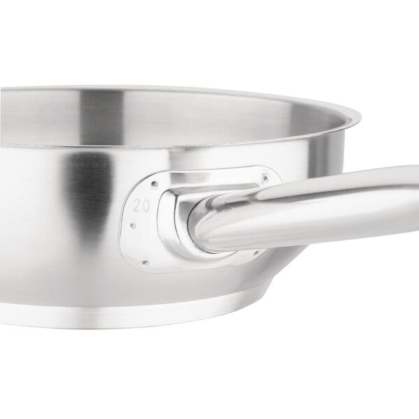 Vogue Flared Saute Pan St/St - 200mm 1 3/4Ltr 61fl oz - Image 3