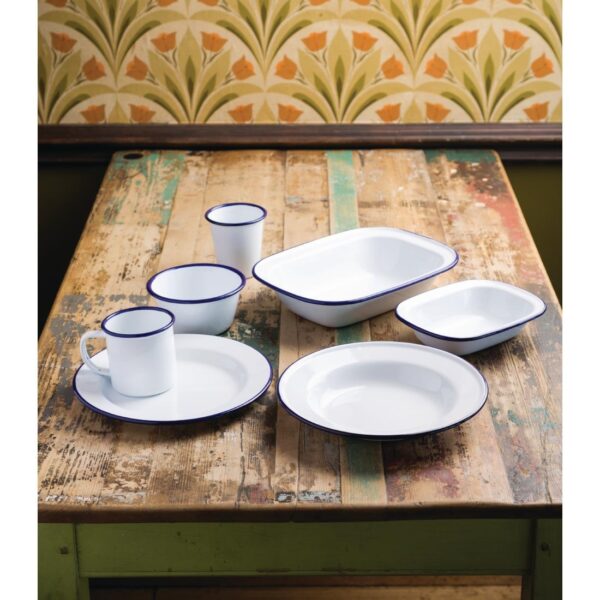 Olympia Enamel Pie Dish Rectangular - 180x50x135mm (Box 6) - Image 7