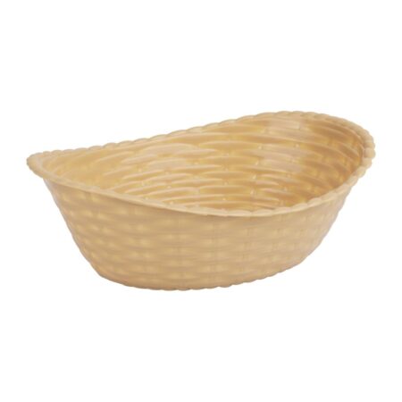 Olympia Kristallon Oval Polypropylene Basket - 215x160mm 8 1/2x6 1/4"