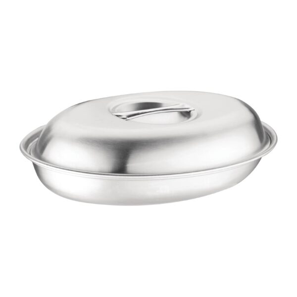Oval Vegetable Dish St/St Undivided - 203mm 8" - Image 2